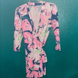 Lilly Pulitzer Floral Wrap Romper